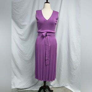 Ann Taylor Orhid Purple Sleeveless Knit Midi Dress